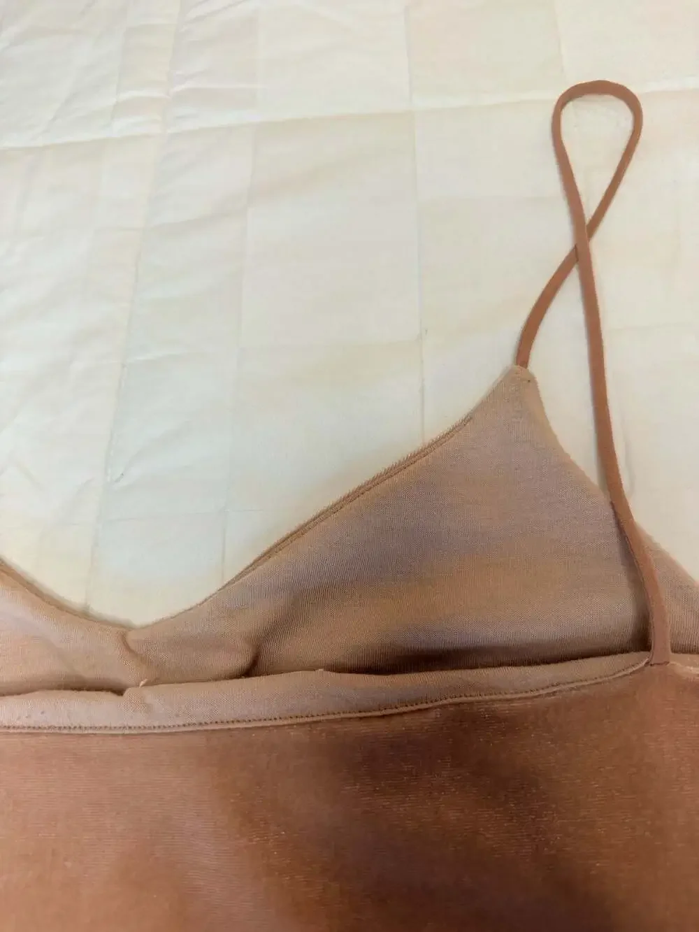 H&M Velvet Cami Tank Top Blush Pink Size Small Y2K Minimalist - Picture 7 of 9